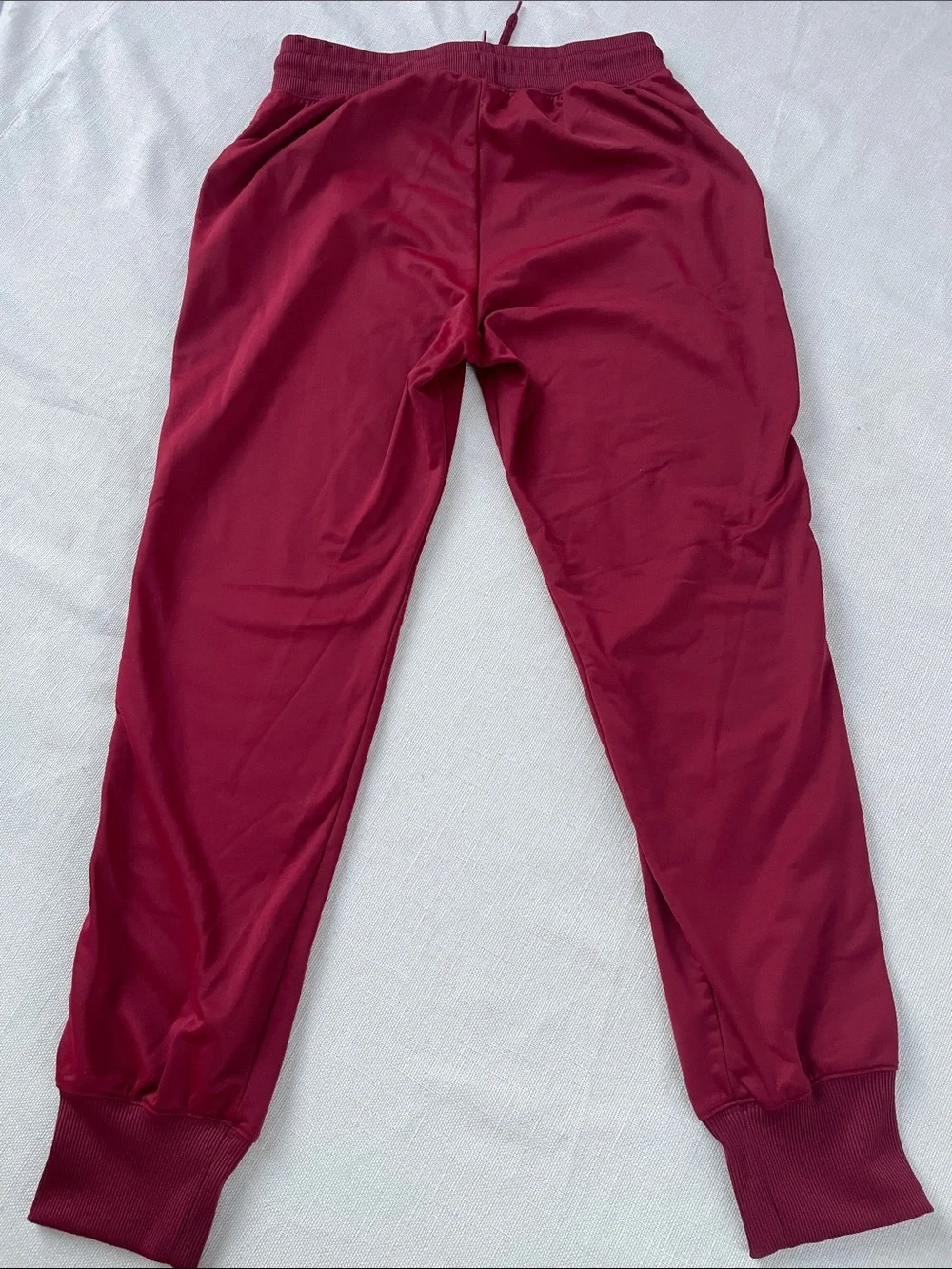 Nike Women’s Burgundy Joggers with Pink Piping Medium